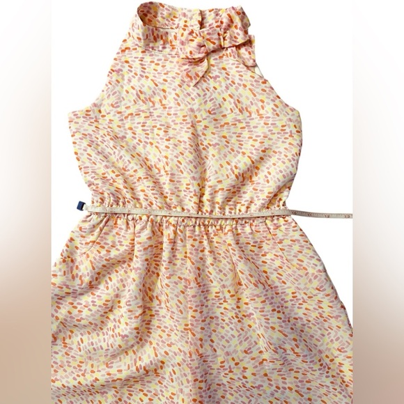 Janie and Jack Pink, Orange, Yellow and White Patterned Sleeveless Jumper Size 4 - Picture 4 of 11